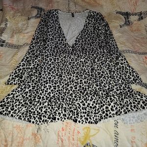 Leopard print mini dress